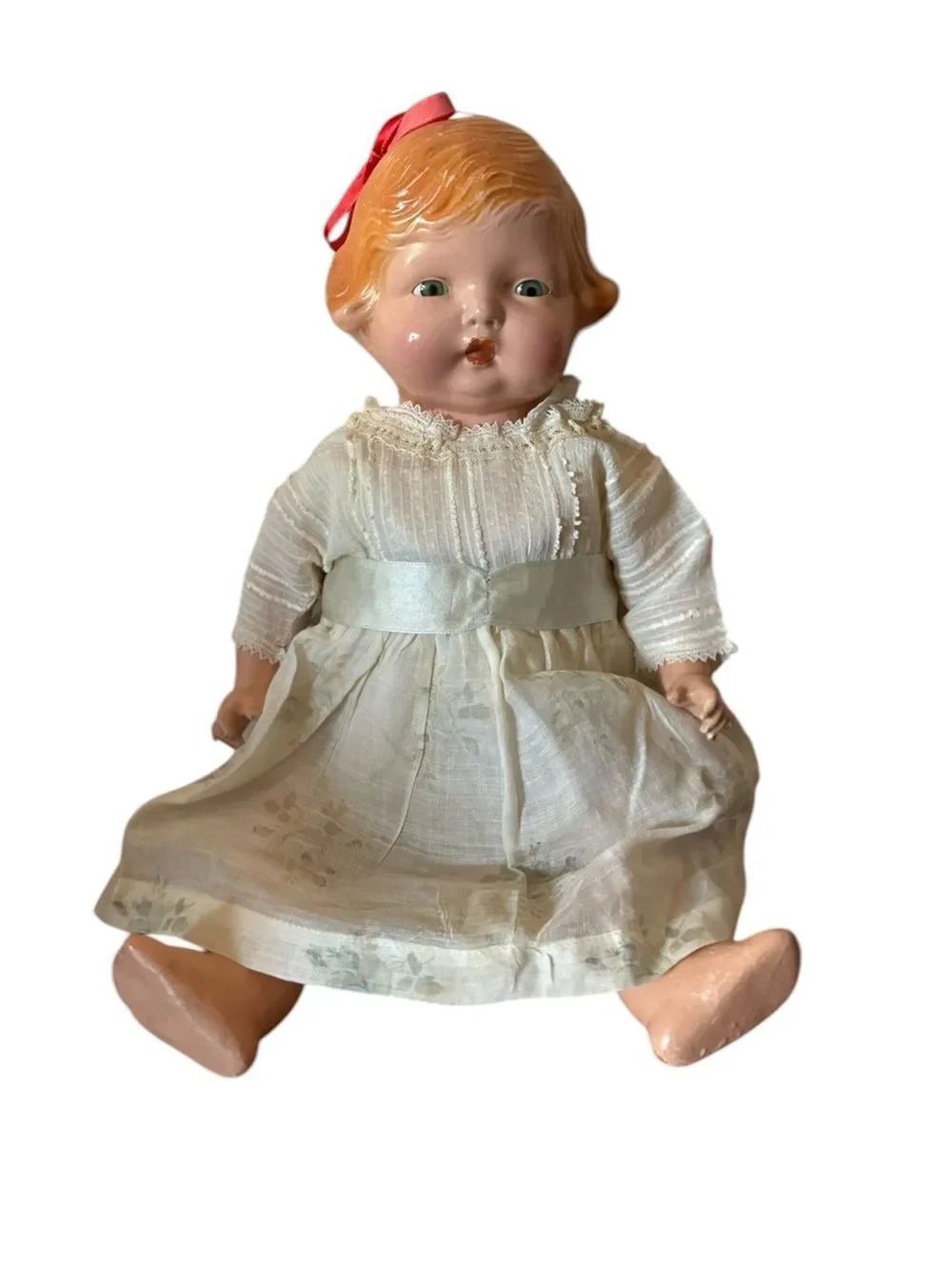 Pudgy Peggy Vintage-style White Baby Doll with Blonde Hair - Kids Toys